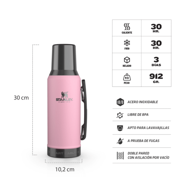 Termo Mate System 1.2Lts - Messi x Stanley 1913 (ROSA) - Image 6